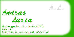 andras luria business card